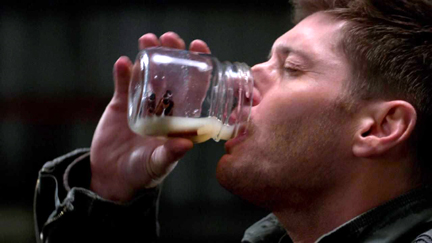 Dean drinks the African dream root.  Yuck!